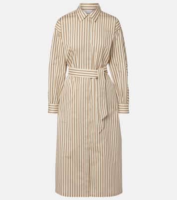 Lord striped belted cotton and silk shirt dress | Max Mara