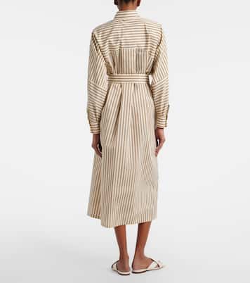 Lord striped belted cotton and silk shirt dress | Max Mara