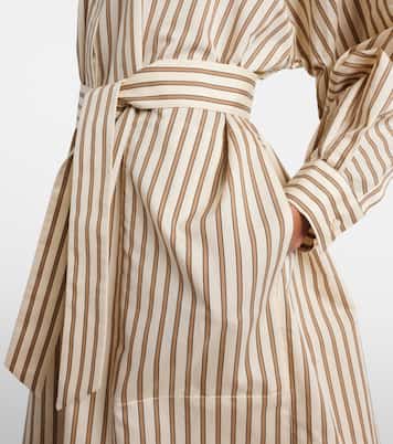Lord striped belted cotton and silk shirt dress | Max Mara
