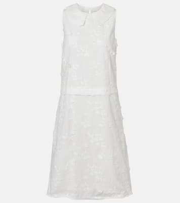 Vestido midi Light Volumes de fil coupé de algodón | Dorothee Schumacher