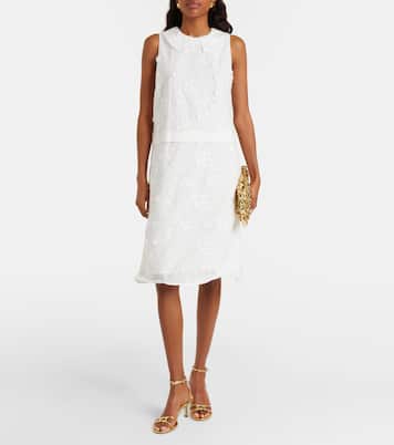 Vestido midi Light Volumes de fil coupé de algodón | Dorothee Schumacher