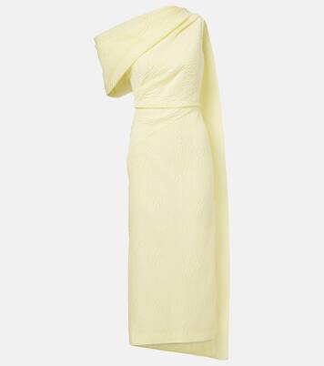 Vestido midi Maite de cloqué con capa | Roksanda