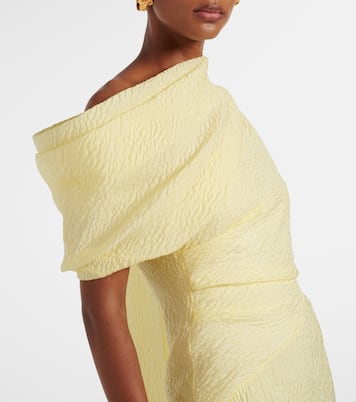 Vestido midi Maite de cloqué con capa | Roksanda