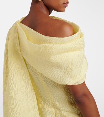 Vestido midi Maite de cloqué con capa | Roksanda