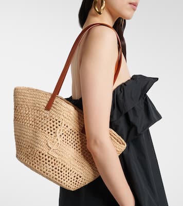 Panier Small raffia bucket bag | Saint Laurent