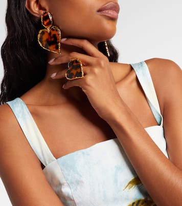 Heart embellished ring | Oscar de la Renta