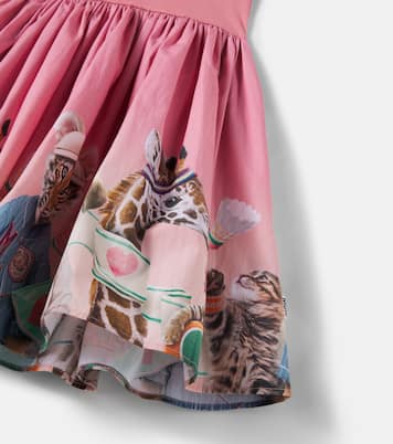 Cissa printed gathered cotton-blend dress | Molo