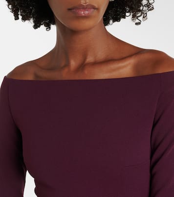 Robe Astria à épaules dénudées et finitions en satin | Solace London