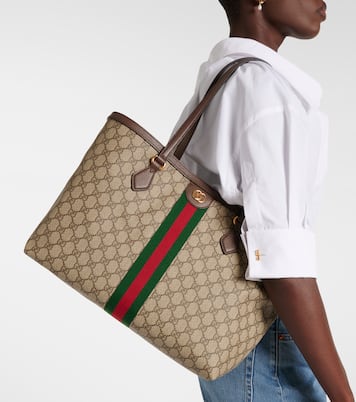 Shopper Ophidia Medium in canvas GG | Gucci
