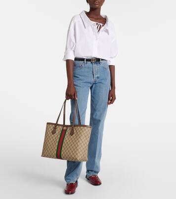 Shopper Ophidia Medium in canvas GG | Gucci
