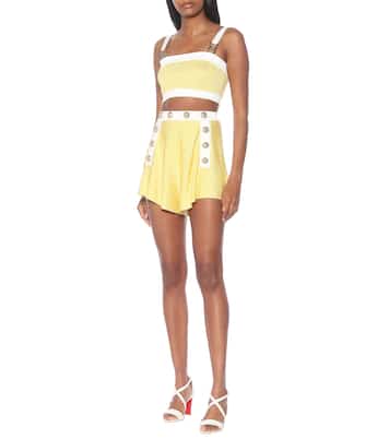 High-rise knit shorts | Balmain