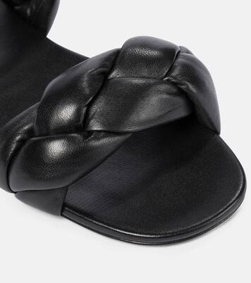 Braided leather slides | Miu Miu