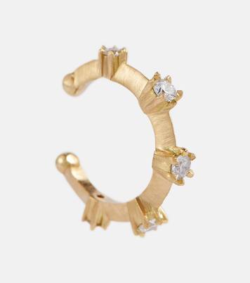 Orecchino ear cuff Kismet in oro 18kt con diamanti | Jade Trau