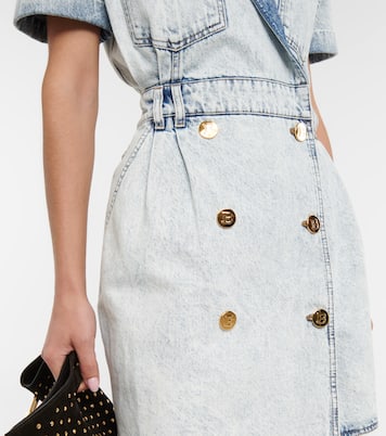 Wickel-Minikleid aus Denim | Balmain