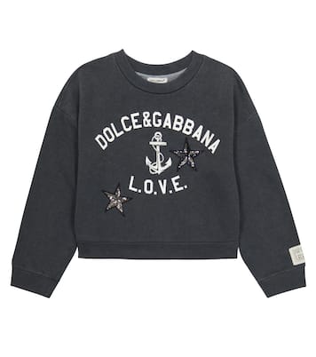 Sweat-shirt en coton à logo | Dolce&Gabbana Kids