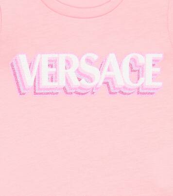 Bébé – T-shirt en coton à logo | Versace Kids