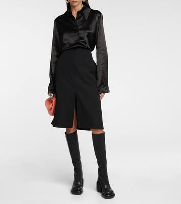 Virgin wool midi skirt | Jil Sander