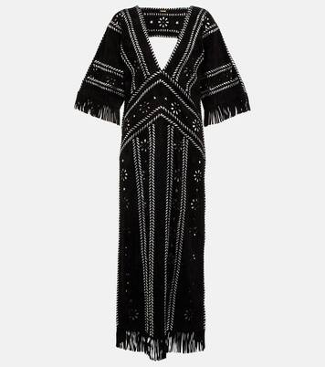 Robe longue Brett en daim | Dodo Bar Or