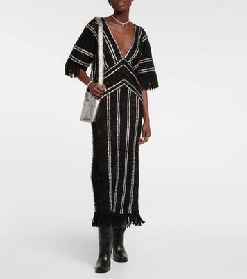 Robe longue Brett en daim | Dodo Bar Or