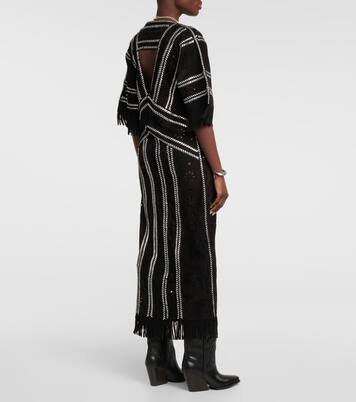 Robe longue Brett en daim | Dodo Bar Or