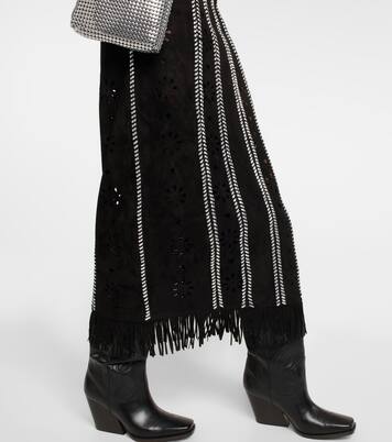 Robe longue Brett en daim | Dodo Bar Or