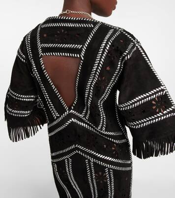 Robe longue Brett en daim | Dodo Bar Or