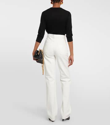 Jeans rectos de tiro medio | Tory Burch