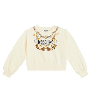 Logo cotton-blend sweatshirt | Moschino Kids