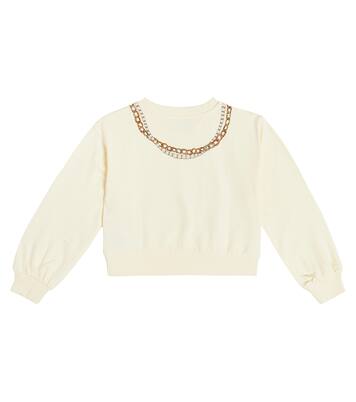 Logo cotton-blend sweatshirt | Moschino Kids