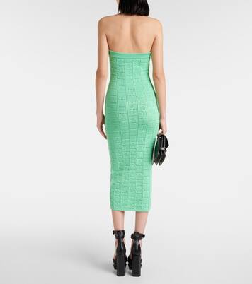 Monogram openwork midi dress | Balmain