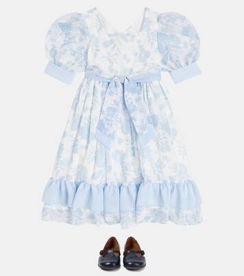 Bow-detail floral chiffon dress | Patachou