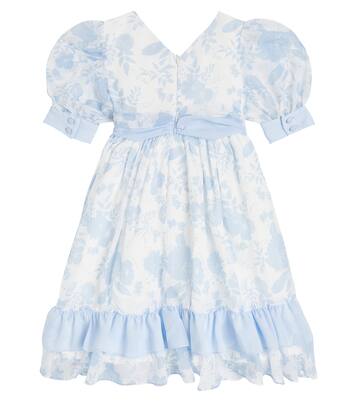 Bow-detail floral chiffon dress | Patachou