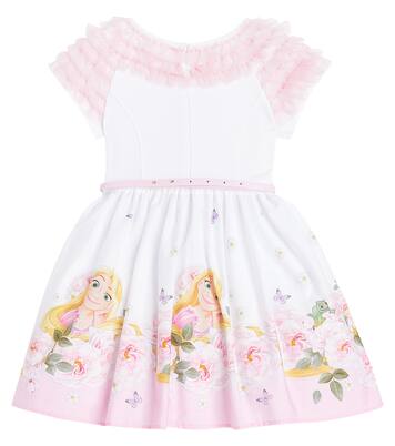 Printed ruffled cotton dress | Monnalisa