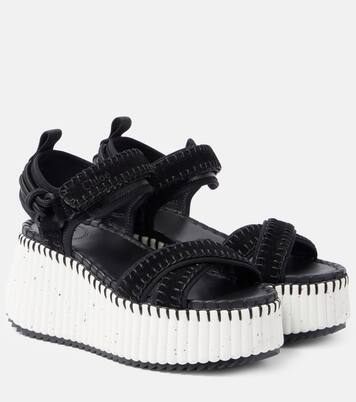 Nama suede platform sandals | Chloé