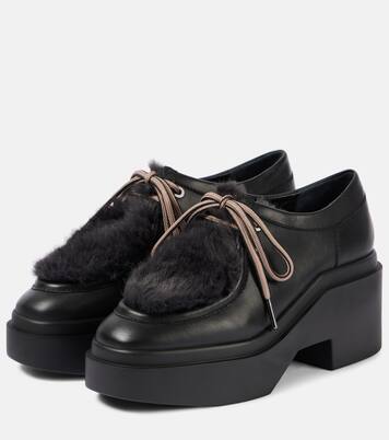 Norton leather platform flats | Clergerie