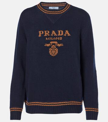 Pullover in lana e cashmere con logo | Prada