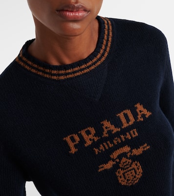 Pullover in lana e cashmere con logo | Prada