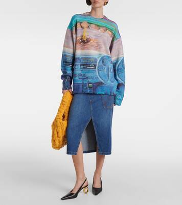 Pull imprimé en laine mélangée | JW Anderson