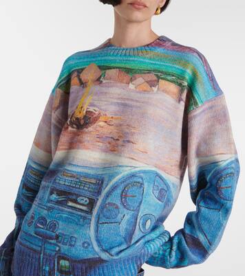 Pull imprimé en laine mélangée | JW Anderson