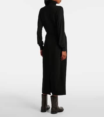 Falda midi Matias de mezcla de lana | The Row