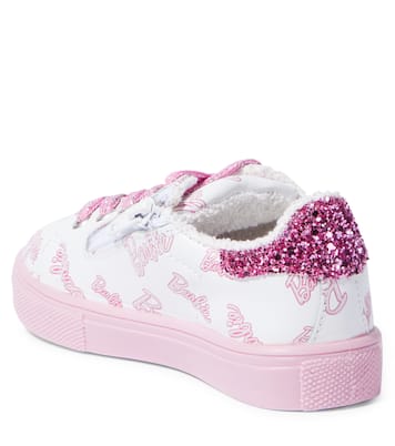 x Barbie® embellished leather sneakers | Monnalisa