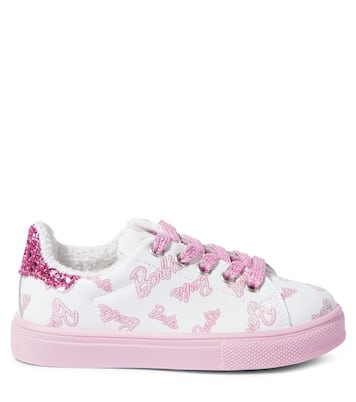 x Barbie® embellished leather sneakers | Monnalisa