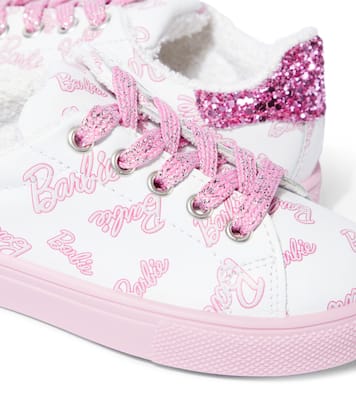 x Barbie® embellished leather sneakers | Monnalisa