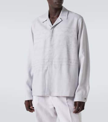 Giacca camicia con ricamo Scritto | Berluti