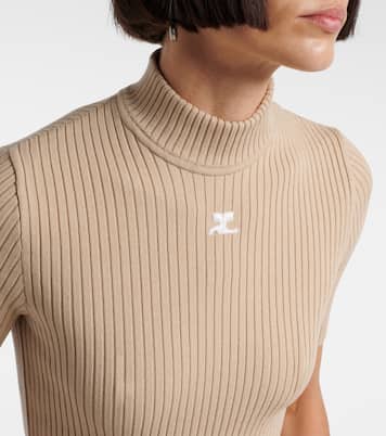 Top Reedition in maglia a coste | Courrèges