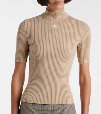 Top Reedition in maglia a coste | Courrèges