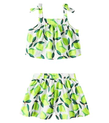 Printed cotton top and shorts set | Fábula