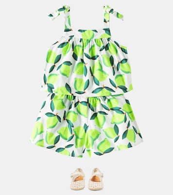 Printed cotton top and shorts set | Fábula