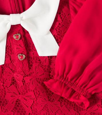 Bow lace dress | Self-Portrait Kids