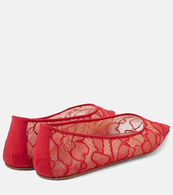 Barbara lace ballet flats | Amina Muaddi